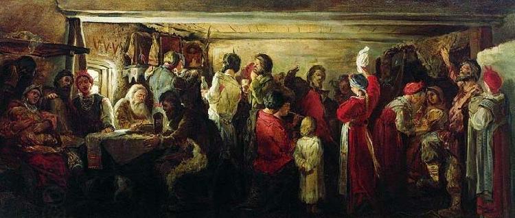 Andrei Ryabushkin Peasant Wedding in the Tambov guberniya China oil painting art